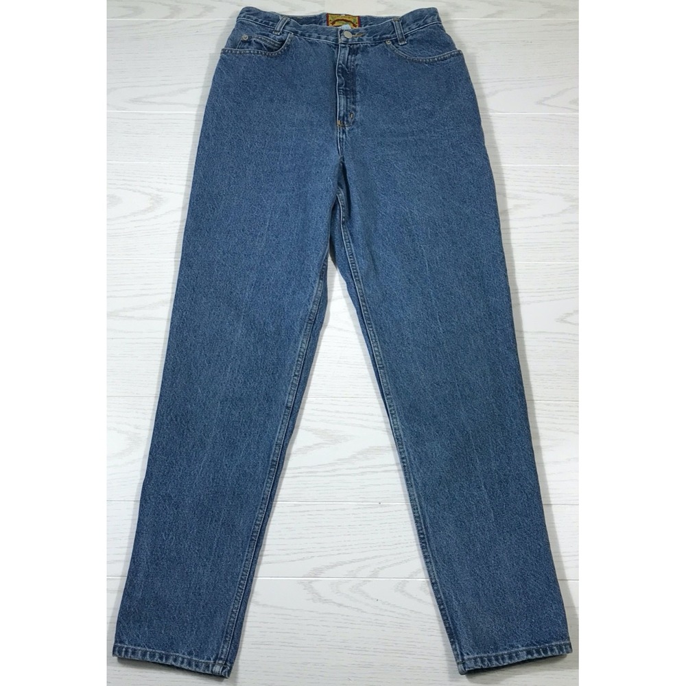 Vintage 90s Tapered Jeans Women 10 JG Hook Blue Denim High Rise Cotton Mom Retro